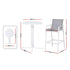 3PC Outdoor Bar Set Stools Dining Chairs Table Patio Furniture Bistro Set Steel White