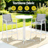 3PC Outdoor Bar Set Stools Dining Chairs Table Patio Furniture Bistro Set Steel White