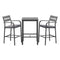 Gardeon 3Pcs Outdoor Bar Set Stools Dining Chairs Table Patio Aluminium Bistro Set Black