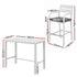 Outdoor Bar Set 5-Piece Patio Dining Chairs Aluminium Table Stools White