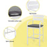 Outdoor Bar Set 5-Piece Patio Dining Chairs Aluminium Table Stools White