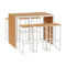 Gardeon 7-Piece Outdoor Bar Set Table Chairs Patio Bistro Set 6 Seater