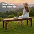 Gardeon Garden Benches Garden Seating Backless Timber Seat 150cm Brown