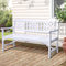 3 Seater Wooden Garden Bench White Fir Wood Outdoor Patio Bench
