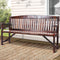 3 Seater Wooden Garden Bench Fir Wood Outdoor Patio Bench Charcoal