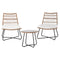 Gardeon 3PC Outdoor Setting Wicker Bistro Set Table Chairs Patio Furniture Brown