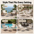 Outdoor Bistro Set 3 Piece Patio Furniture Conversation Table and Chairs Khaki