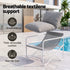 Gardeon 3 Piece Outdoor Bistro Set Patio Table and 2 Chairs Steel Textilene Grey