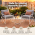 Gardeon 3 Piece Outdoor Bistro Set Patio Table and 2 Chairs Steel Textilene Grey