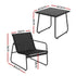 Gardeon Outdoor Bistro Set 3 Piece Patio Furniture Textilene Chairs Glass Table