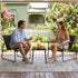 Gardeon Outdoor Bistro Set 3 Piece Patio Furniture Textilene Chairs Glass Table