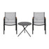 Gardeon 3PC Outdoor Bistro Set Table and Chairs Steel Dining Chair Patio Furniture Textilene