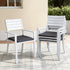 4PC Outdoor Dining Chairs Stackable Aluminum Lounge Chair Patio Furniture