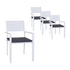 4PC Outdoor Dining Chairs Stackable Aluminum Lounge Chair Patio Furniture