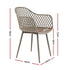 4PC Outdoor Dining Chairs PP Lounge Chair Patio Furniture Garden Coffee