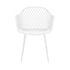4PC Outdoor Dining Chairs PP Lounge Chair Patio Furniture Garden White