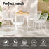 4PC Outdoor Dining Chairs PP Lounge Chair Patio Furniture Garden White