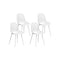 Gardeon 4PC Outdoor Dining Chairs PP Lounge Chair Patio Garden Furniture White