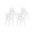 Gardeon 4PC Outdoor Dining Chairs PP Lounge Chair Patio Garden Furniture White