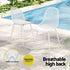 4PC Outdoor Dining Chairs PP Lounge Chair Patio Garden Furniture White