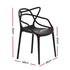 4PC Outdoor Dining Chairs PP Portable Stackable Chair Patio Furniture