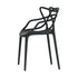 4PC Outdoor Dining Chairs PP Portable Stackable Chair Patio Furniture