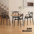 4PC Outdoor Dining Chairs PP Portable Stackable Chair Patio Furniture