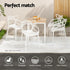 4PC Outdoor Dining Chairs PP Portable Stackable Chair Patio Furniture White