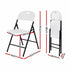 4PC Outdoor Dining Chairs PP Folding Chair Patio Garden Furniture White