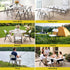 4PC Outdoor Dining Chairs PP Folding Chair Patio Garden Furniture White