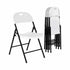 4PC Outdoor Dining Chairs PP Folding Chair Patio Garden Furniture White