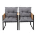 Gardeon 2 Pack Outdoor Dining Chairs, Wicker Patio Armchairs with Cushion Black
