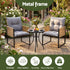 Gardeon 2 Pack Outdoor Dining Chairs, Wicker Patio Armchairs with Cushion Black