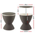 Gardeon Outdoor Bar Table Portable Ice Bucket Cooler 30L Adjustable Top Brown