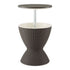 Gardeon Outdoor Bar Table Portable Ice Bucket Cooler 30L Adjustable Top Brown