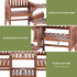 Gardeon Outdoor Garden Bench Loveseat Wooden Table Chairs Patio Furniture Brown