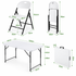 Gardeon 5PCS Outdoor Dining Set 120CM Folding Table and Chairs Patio Furniture White