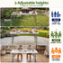 Gardeon 5PCS Outdoor Dining Set 120CM Folding Table and Chairs Patio Furniture White