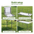 Gardeon 5PCS Outdoor Dining Set 120CM Folding Table and Chairs Patio Furniture White