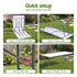 Gardeon 9PCS Outdoor Dining Set 180CM Folding Table and Chairs Patio Furniture White