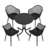 Gardeon 5PCS Outdoor Dining Set Table and Chairs Patio Furniture Garden Diamond Black