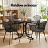 Gardeon 5PCS Outdoor Dining Set Table and Chairs Patio Furniture Garden Diamond Black