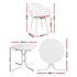 Gardeon 5PCS Outdoor Dining Set Table and Chairs Patio Furniture Garden Diamond White