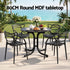 Gardeon 5PCS Outdoor Dining Set Table and Chairs Garden Patio Furniture Entwine Black