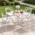 Gardeon 5PCS Outdoor Dining Set Table and Chairs Garden Patio Furniture Entwine White