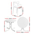 Gardeon 5PCS Outdoor Dining Set Table and Chairs Garden Patio Furniture Entwine White