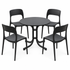 Gardeon 5PCS Outdoor Dining Set Table and Chairs Patio Furniture Garden Black