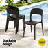 Gardeon 5PCS Outdoor Dining Set Table and Chairs Patio Furniture Garden Black