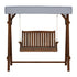 Gardeon Outdoor Wooden Swing Chair Garden Bench Canopy Cushion 2 Seater Charcoal