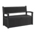 Gardeon 254L Outdoor Storage Bench Box Resin Armrests Backrest Lockable Black
